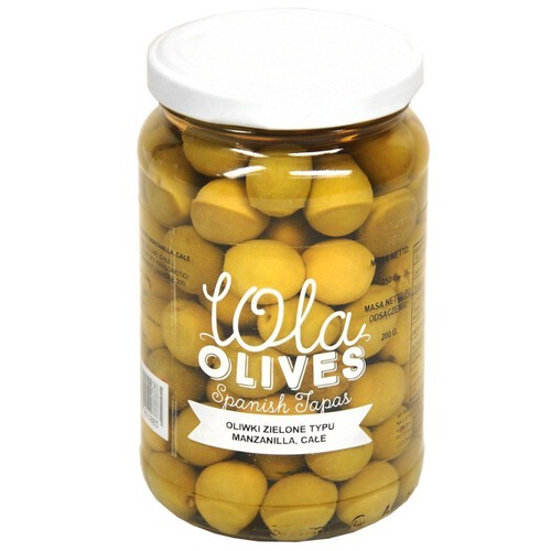 Oliwki zielone typu manzanilla całe Lola Olives 200 g