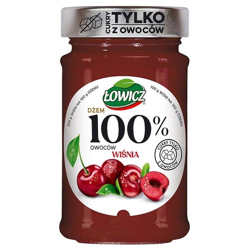 Dżem z wiśni o obniżonej zawartości cukrów Łowicz 210 g