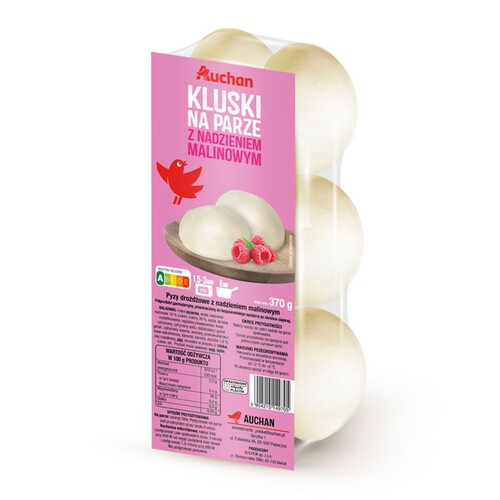 Kluski na parze z nadzieniem malinowym Auchan 370 g