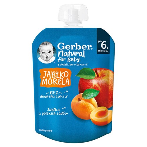 Mus jabłko morela po 6 miesiącu Gerber 80 g