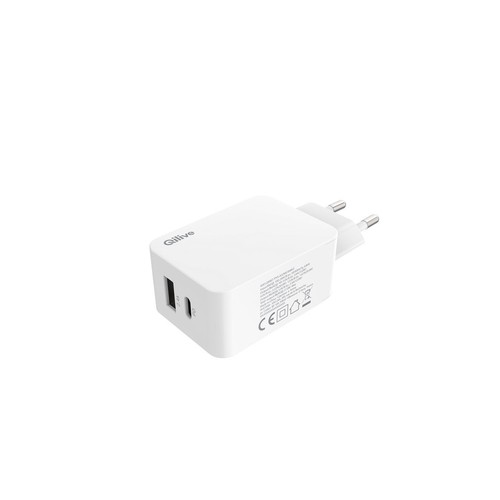 Ładowarka sieciowa USB-A i USB-C 5V 2,4A 27W biała Qilive 1 sztuka
