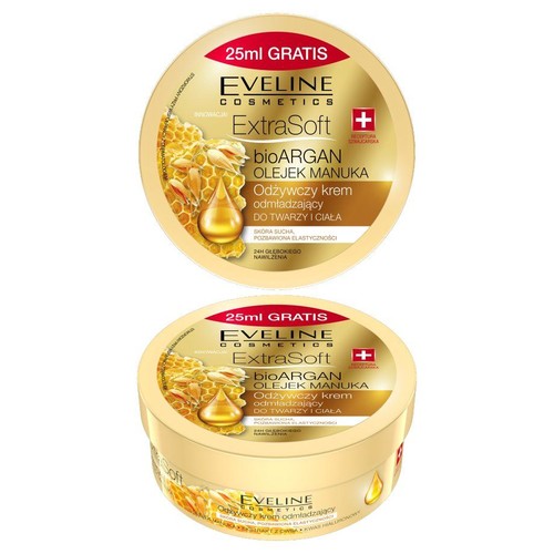 BIO Odżywczy krem  do twarzy i ciała argan i olejek manuka EVELINE COSMETICS 175 ml