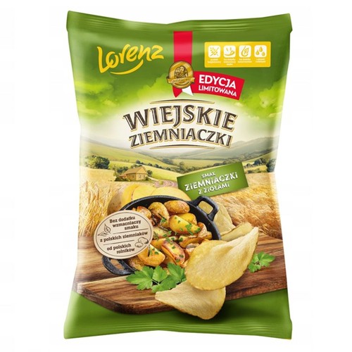 Chipsy ziemniaczane o smaku ziemniaczków z ziołami Wiejskie Ziemniaczki 130 g