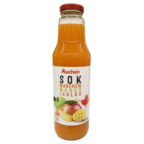 Sok marchew mango jabłko Auchan 750 ml
