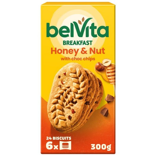 Ciastka zbożowe z orzechami laskowymi i miodem belVita 300 g