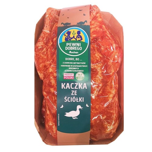 Kaczka ze ściółki faszerowana jabłkami i żurawiną Pewni Dobrego na wagę ok. 1,6 kg