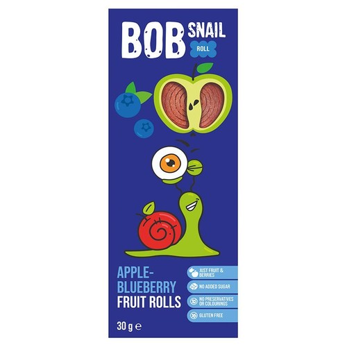 Przekąska jabłkowo-borówkowa bez dodatku cukru Bob Snail 30 g