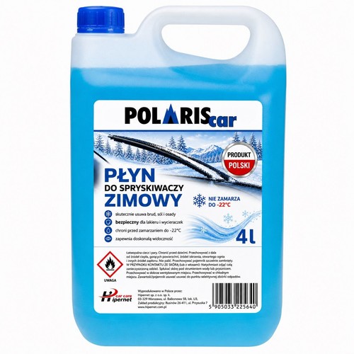 Płyn zimowy do spryskiwaczy samochodowych -22*C bez lejka PolarisCar 4 l