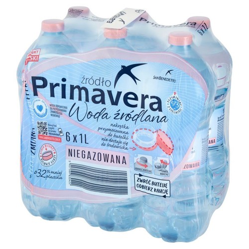 Woda niegazowana żródlana Primavera 6 x 1 l