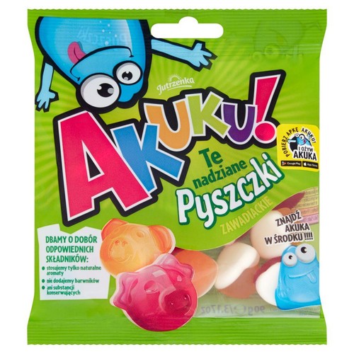 Żelki Pyszczki z nadzieniem owocowym AKUKU! 90 g 