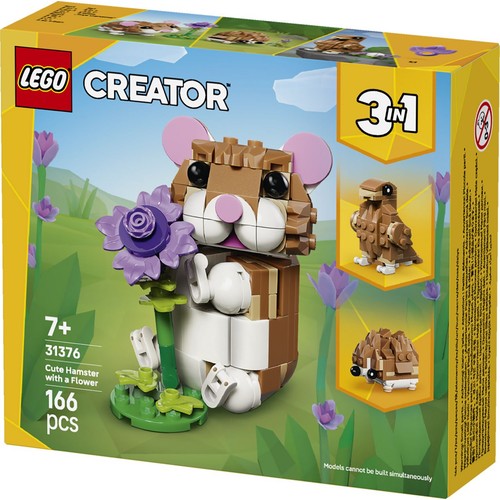 Creator 3 w 1 Uroczy chomik z kwiatkiem dla dzieci 31376 LEGO  1 sztuka