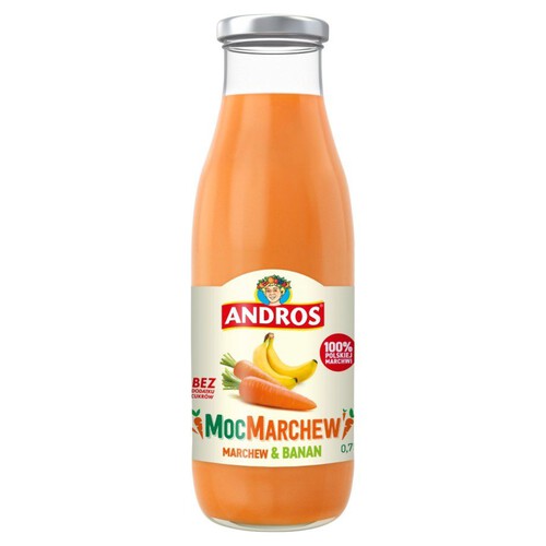 MocMarchew smoothie marchew banan  Andros 750 ml