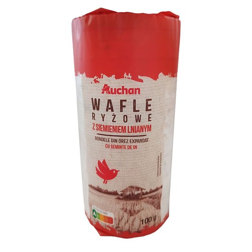 Wafle ryżowe z siemieniem lnianym Auchan 100 g