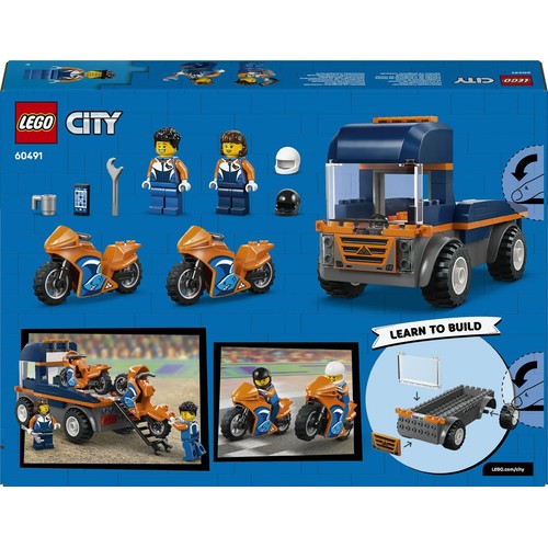 City Laweta dla motocykli 60491, zabawka z dwiema minifigurkami LEGO 1 sztuka
