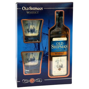 Whisky szkocka blended 3YO alk. 40,0% obj. + 2 szklanki Old Shipman 700 ml