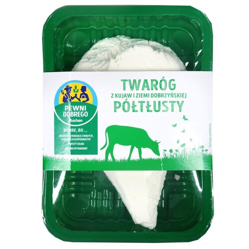 Twaróg z kujaw i ziemi dobrzyńskiej półtłusty Pewni Dobrego 350 g