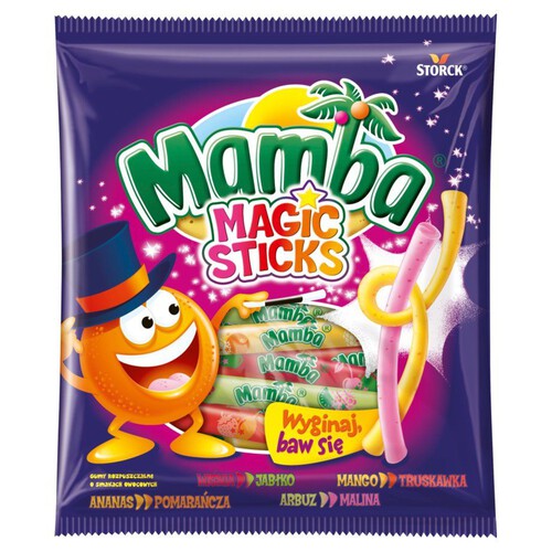 Magic Sticks owocowe gumy rozpuszczalne Mamba 140 g