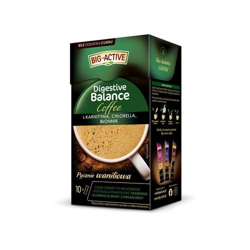 Napój kawowy Digestive Balance o smaku waniliowym Big-Active 10 x 10 g