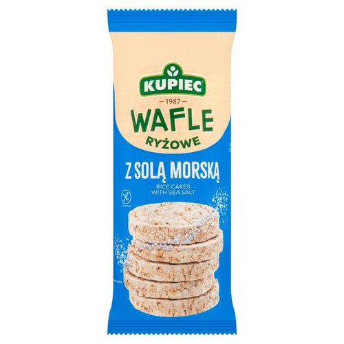 Wafle ryżowe z solą morską bezglutenowe Kupiec 120 g