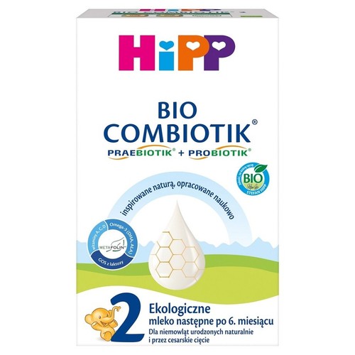 BIO Ekologiczne mleko następne 2 Combiotik HIPP 550 g 