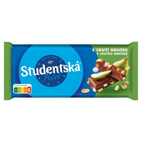 Czekolada mleczna z orzeszkami i gruszką  Studentská 170 g