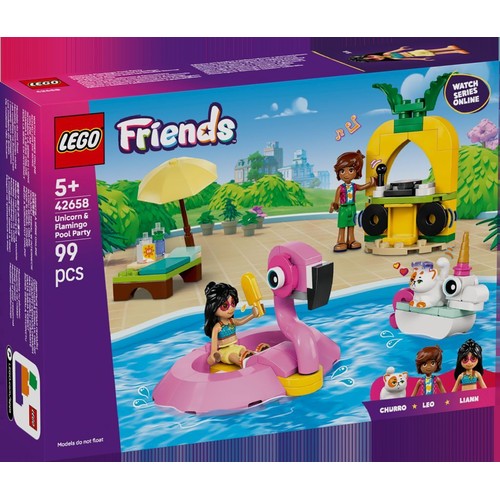 Friends Impreza na basenie z jednorożcem i flamingiem 42658 LEGO 1 sztuka