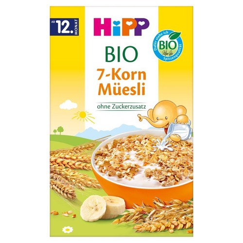 BIO Musli 7 zbóż z bananami HiPP 200 g