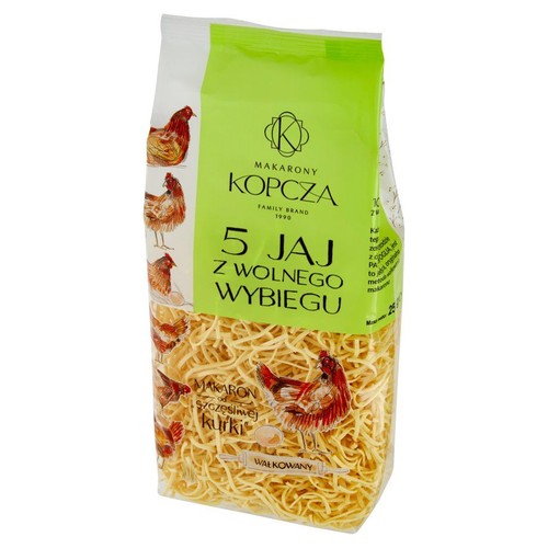 Makaron od szczęśliwej kurki niteczki Kopcza 250 g