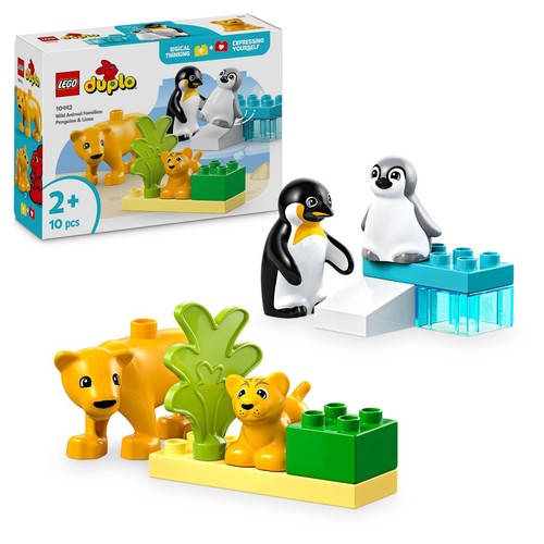 DUPLO® Rodziny dzikich zwierząt: pingwiny i lwy 10442 LEGO 1 sztuka