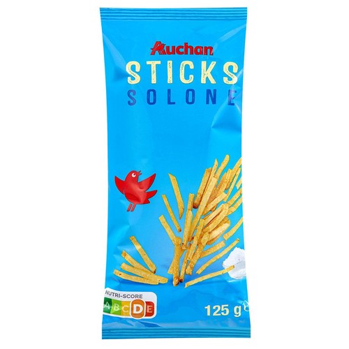 Chipsy solone Sticks Auchan 125 g