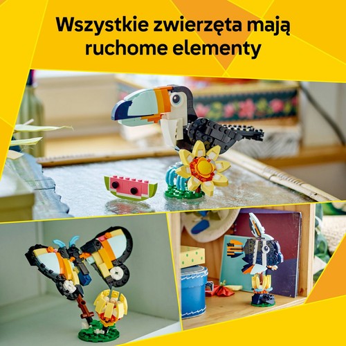 Creator 3 w 1 Dzikie zwierzęta: Tropikalny tukan 31173 LEGO 1 sztuka