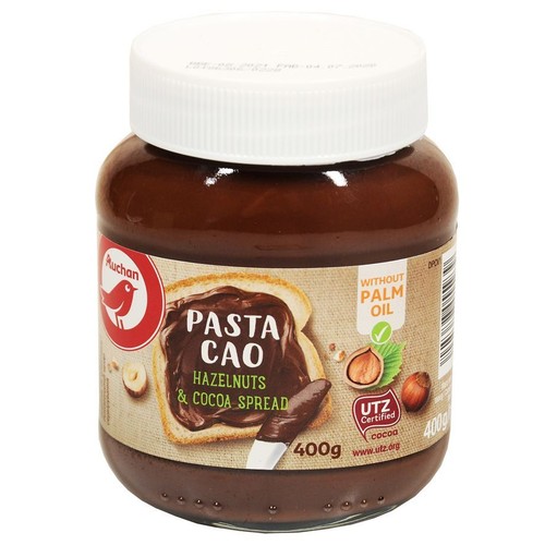 Krem do smarowania z orzechów laskowych i kakao Auchan 400 g