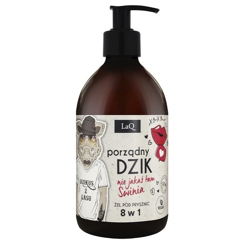 Żel pod prysznic 8 w 1 Porządny Dzik LaQ 500 ml