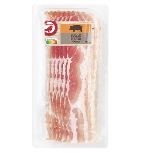 Boczek wędzony plastry Auchan 95 g