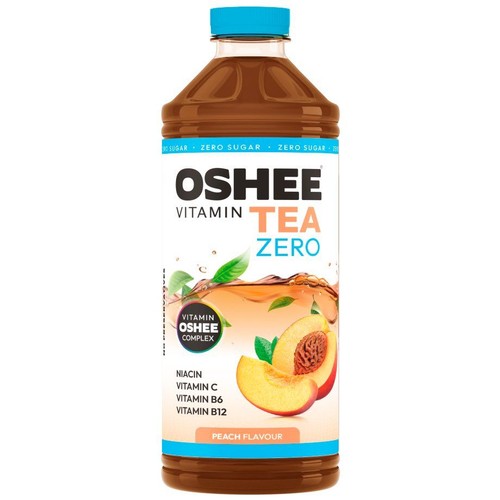 OSHEE Vitamin Tea Zero, herbata brzoskwiniowa w butelce. Zawiera kompleks witamin i jest bez cukru.