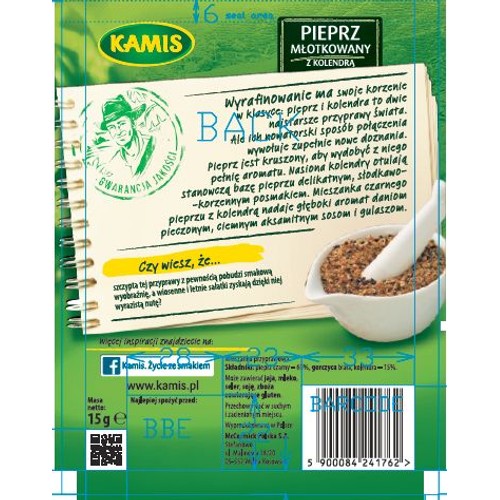 Pieprz młotkowany z kolendrą Kamis 15 g