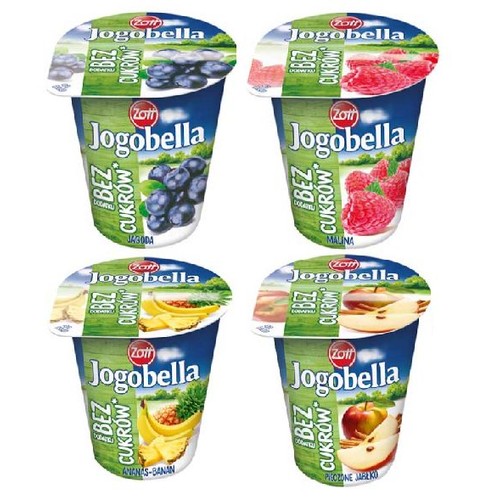Jogobella Jogurt bez dodatku cukrów mix smaków Zott 150 g