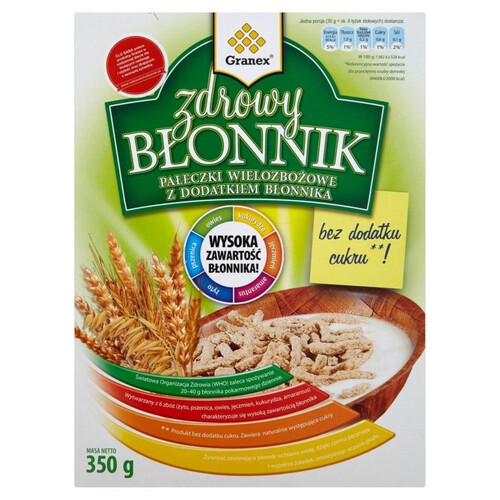 Pałeczki wielozbożowe z dodatkiem błonnika Granex 350 g