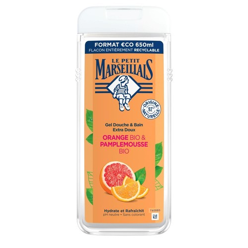 Żel pod prysznic Pomarańcza i Grejpfrut  Le Petit Marseillais 650 ml