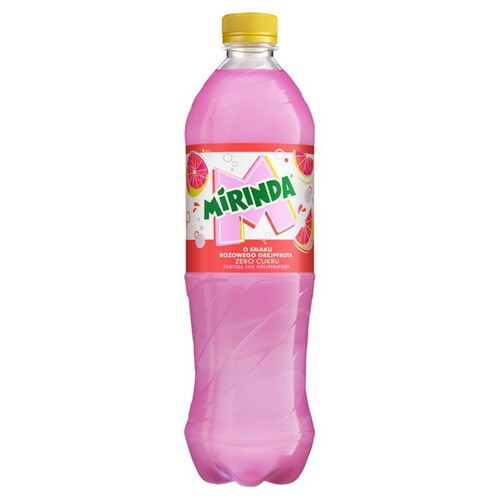 Napój gazowany o smaku różowego grejpfruta  Mirinda Zero Cukru  850 ml