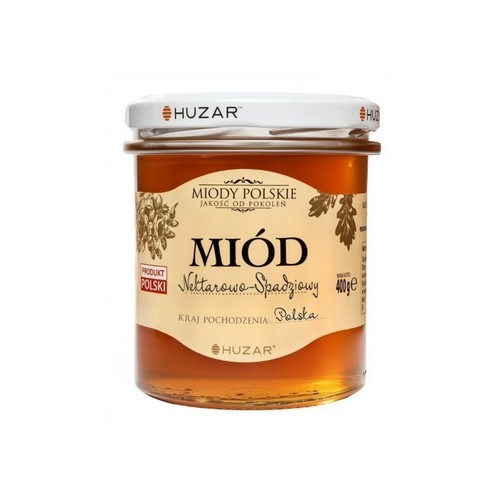 Miód nektarowo - spadziowy Huzar 400 g