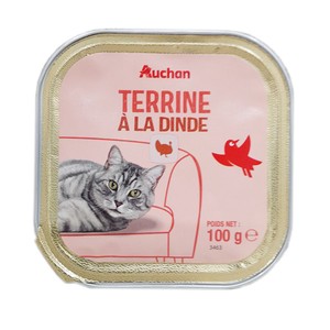 Karma mokra dla kotów z indykiem Auchan 100 g