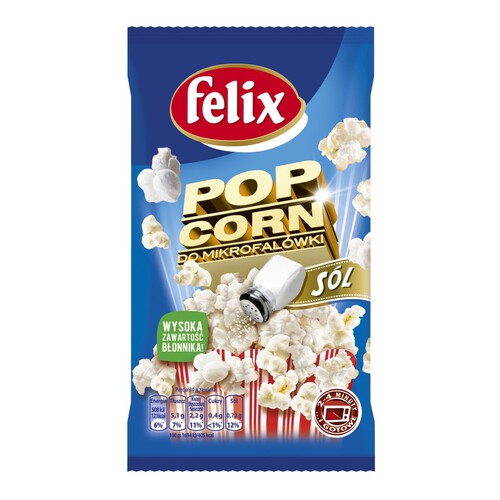 Popcorn solony, do prażenia w kuchence mikrofalowej Felix 90 g