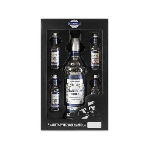 Wódka czysta Luxury alk. 40,0% obj. + 4 butelki 0,05l alk. 37,5% obj. Stanisav 700 ml