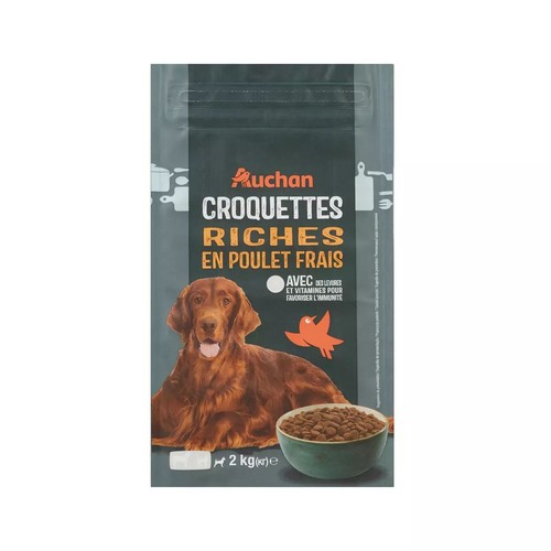 Sucha karma dla psów średnich i dużych z drobiem Auchan 2 kg