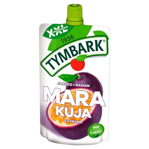 Mus 100 % z owoców o smaku Jabłko Banan Marakuja bez cukru Tymbark 200 g