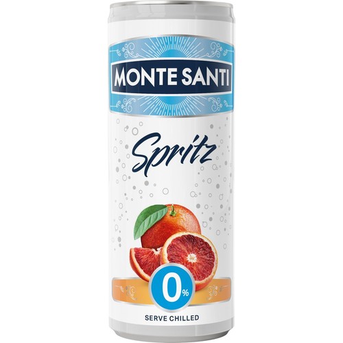 Wino białe bezalkoholowe Spritz alk. 0% obj. Monte Santi 330 ml