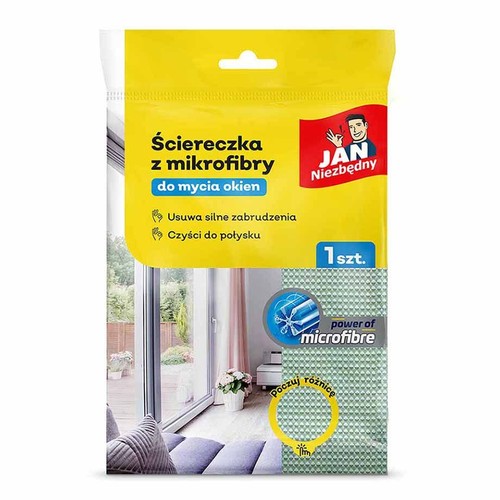 Ściereczka z mikrofibry do mycia okien Jan Niezbędny 1 sztuka