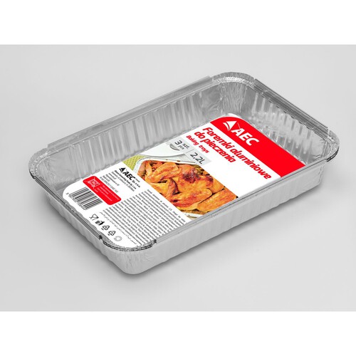 Foremki aluminiowe do pieczenia 2,2 l   AEC 3 sztuki