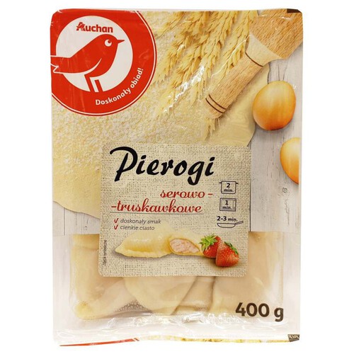 Pierogi z serem i truskawkami Auchan 400 g